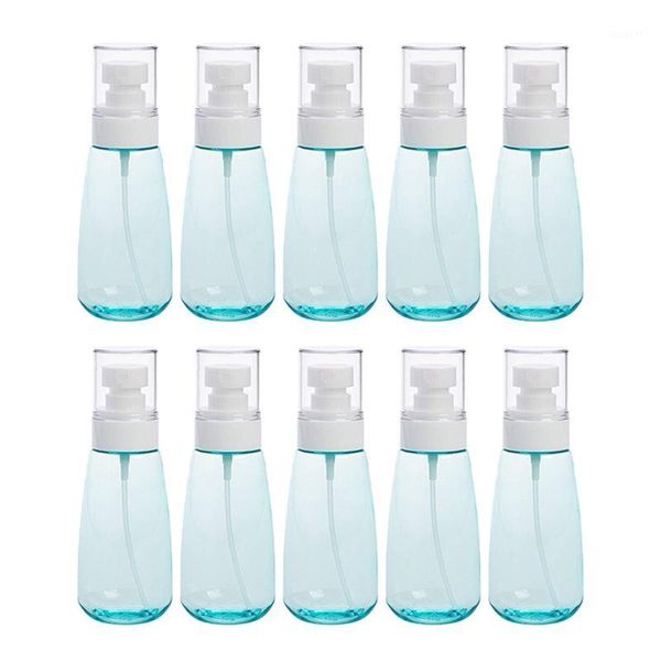 

10 pcs portable refillable plastic fine mist perfume spray bottle transparent empty spray sprayer bottle, 100ml1