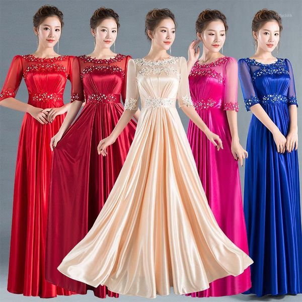 

luke bear 2020 new chorus long host dress choir dress female costume show thin1, Black