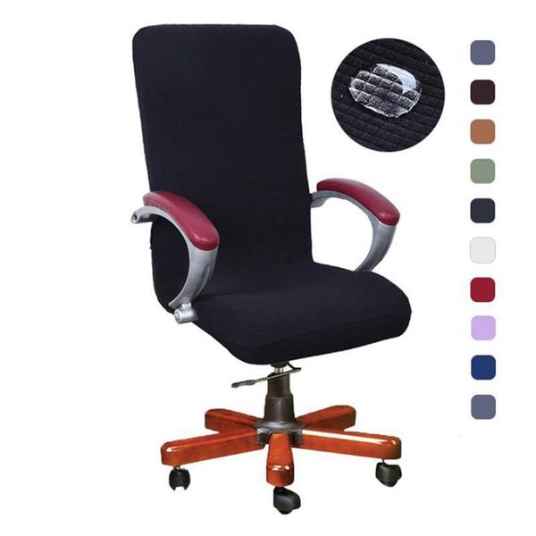

chair covers 9 colors modern spandex computer cover 100% polyester elastic fabric office easy washable removeable