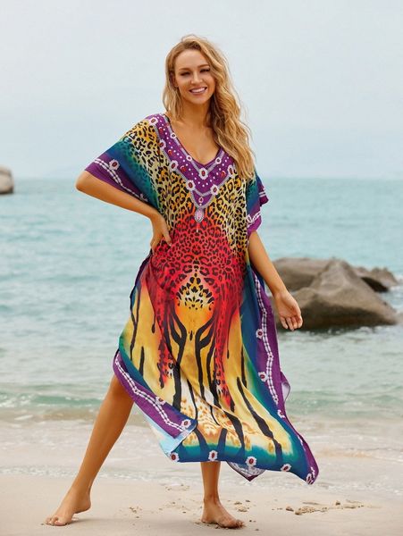 

leopard print cover up n6kc#, White;black