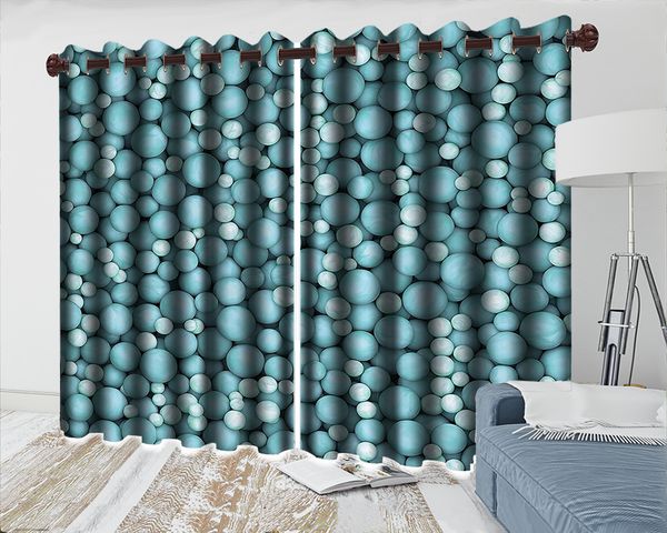 

modern bedroom window 3d curtain blue ball customize your favorite beautiful blackout curtains