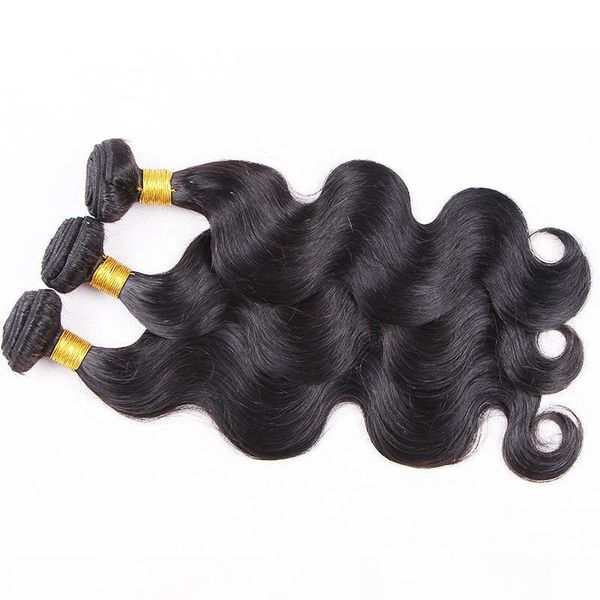 

body wave bundle brazilian hair human virgin hair wefts wholesale peruvian malaysian indian cambodian human hair extensions, Black