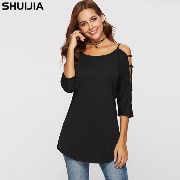

autumn 2019 quarter sleeve wear autumn 2019 quarter sleeve women's t-shirt t-shirt women's wear 5x8tc, White