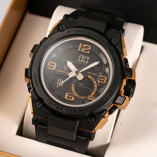 

men fashion outdoor sport multifunction watches chrono alarm clock 5bar waterproof digital watch reloj hombre fairwhale