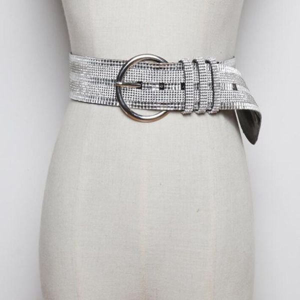 

20fashion luxury full crystal waist pvc crystal belt women female gem stones belts femme waistband dress belts straps accessories, Black;brown