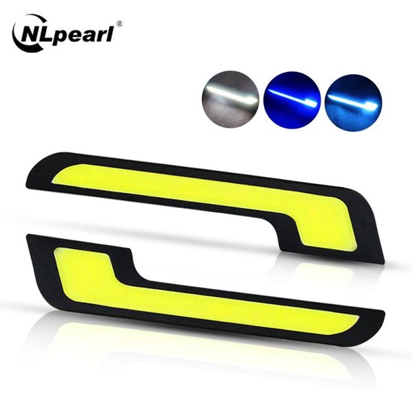 

nlpearl 2x car light assembly led daytime running lights auto waterproof drl led cob driving lamp external lights car styling
