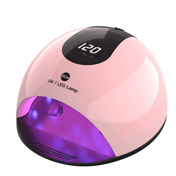 

80w uv nail lamp,high power nail dryer, uv curing lamp for gels, with 4 timer setting, timer memory and over temperature protection