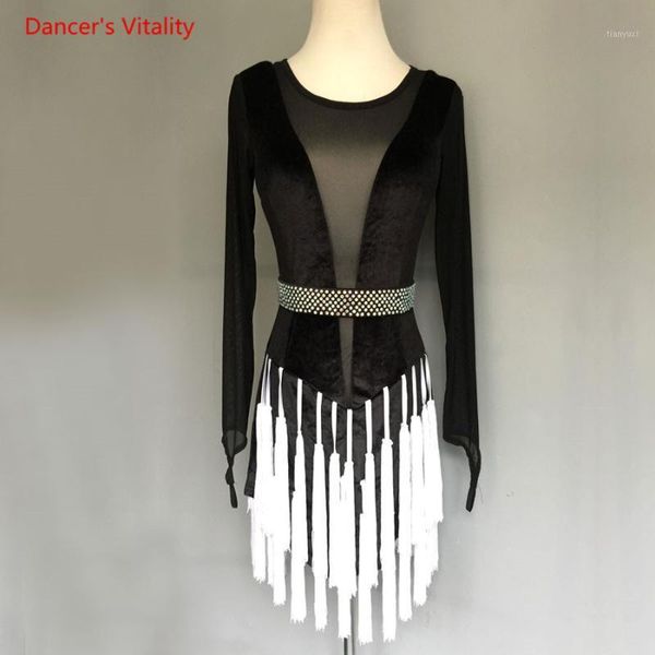 

children kids latin dance competition clothes female/girls ballroom dance walzte tango samba performance dress1, Black;red