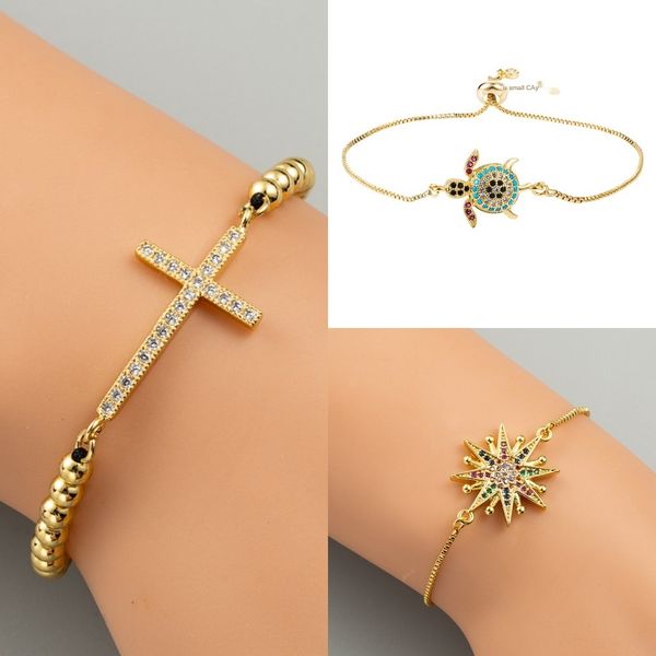 

jewelry creative cross female micro inlaid zircon mama jewelry creative cross female micro inlaid zircon bracelet mama bracelet bracelet 49e, Golden;silver