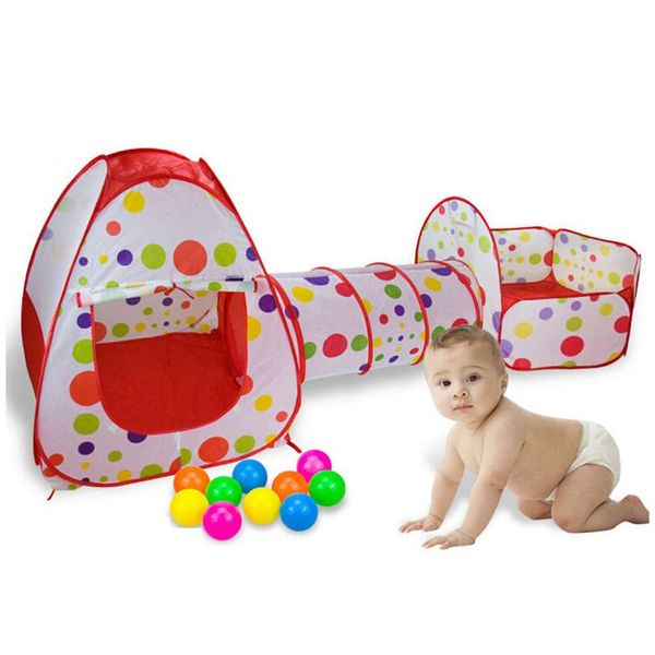 

3 в 1 портативный playpen для детей ocean ball pool baby playground складной baby playpen детская палатка с туннелем b wmtfet