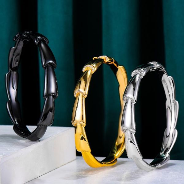 

missvikki luxury gorgeous dubai style wide bangle jewelry for bridal wedding christmas new year gift bracelet 2021, Black