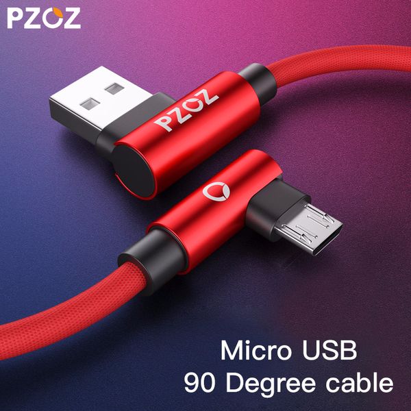 Carregamento rápido Micro USB Cabo de 90 graus Micro USB Carregador Micro Micro Botão para Xiaomi Redmi Huawei Tablet Cable Micro USB