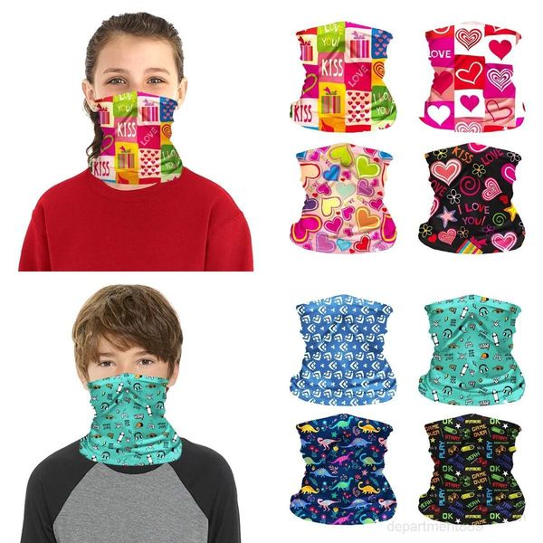 

children face kids protective mask outdoor washable cycling magic scarf bandana headband bandanas turban owb953