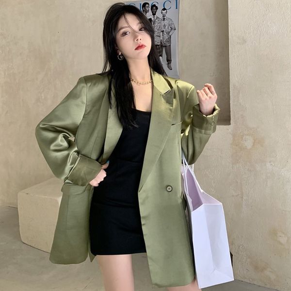 

autumn 2020 new loose suit sleeve casual blazer jacket korean mid long women's wear