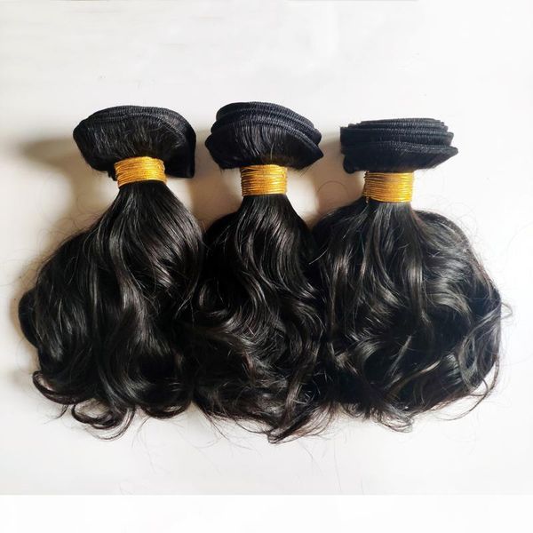 

mongolian human hair extensions hair factory wholesale price brazilian virgin hair weft natural wave 8-18inch 3bundles, Black