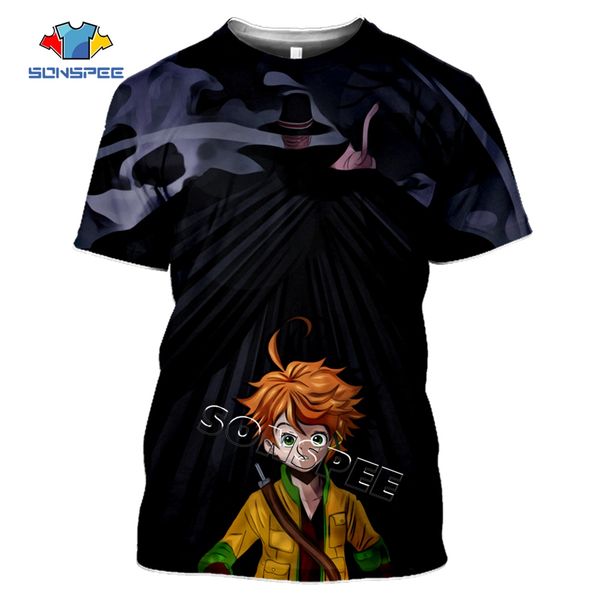

the promised neverland anime summer men 3d print shirts comics oversized plus size men clothing