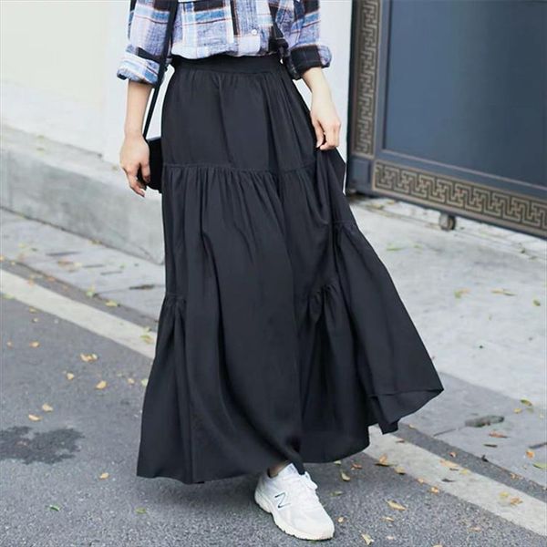 

new 2020 autumn plus size cotton linen skirts,5xl 6xl 7xl spring maxi long skirts purple black white vintage skirts dropship