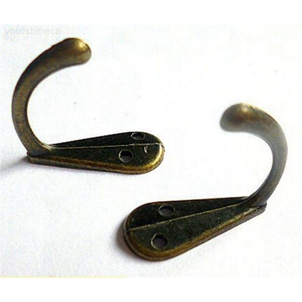 

clothes robe single coat hat prong purse hook hanger antique bronze 3.4cm p