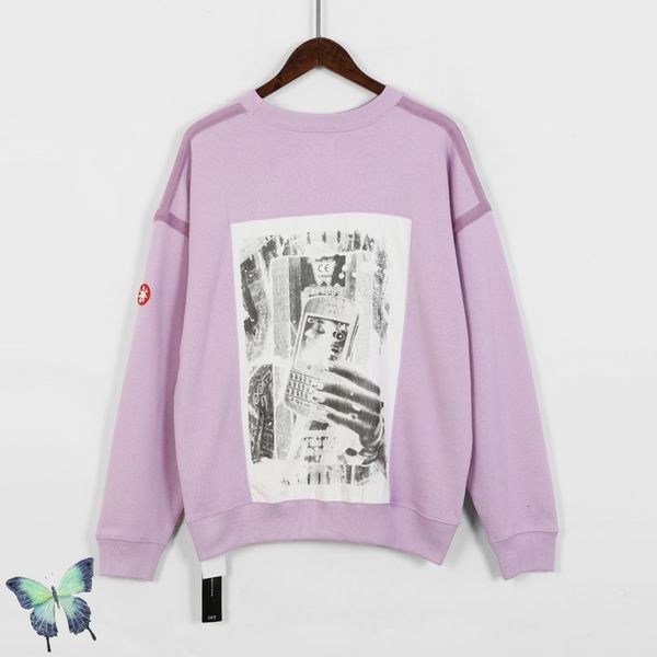 

2021 new cav empt retro portrait print sweatshirt men women cotton pullover washed round-neck sweatshirts tkze, Black