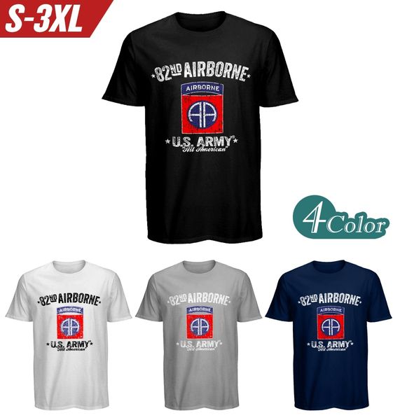 

black ink men's 82nd airborne retro t-shirt(4 color) sport hooded sweatshirt hoodie