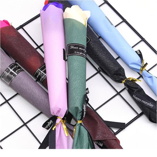 

5pcs pe flower soap scented rose floral wedding valentine's day gift holding flowers 3.5c jllhen