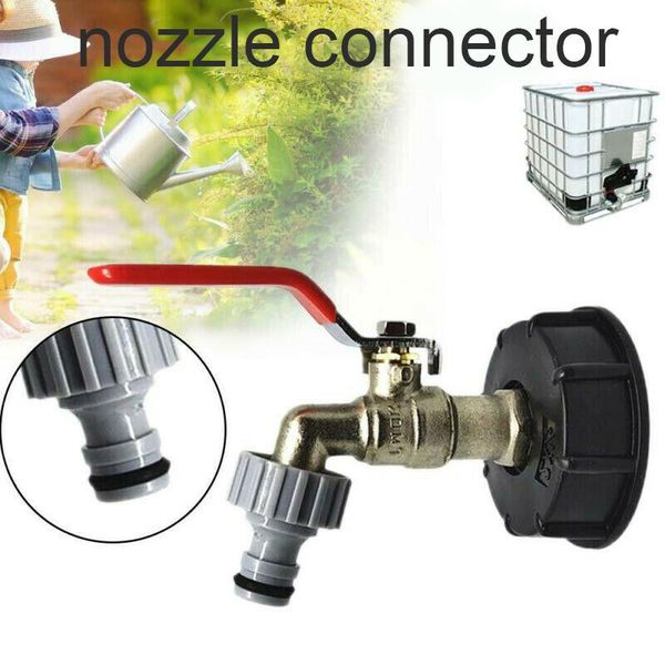 

ibc faucet tote tank drain adapter threaded cap garden hose connector 1/2 inch hose faucet replacement j99store