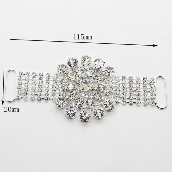 

zmasey 1pc 20*115mm bikini connectors diamond crystal diy buckle silver swimming accessories wear bikini decoration sqcmit, Black