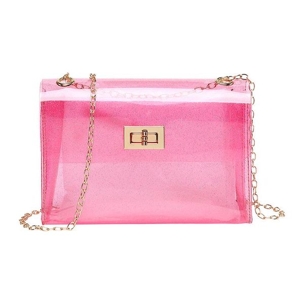 

luxury handbags women bags designer jelly bag pvc transparent candy color cross shoulder bag for women bolsos mujer sac a main