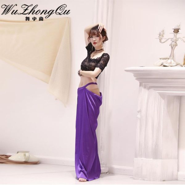 

oriental dance acrobatics clothing women beginners belly dance costume set professional bellydance long skirt1, Black;red