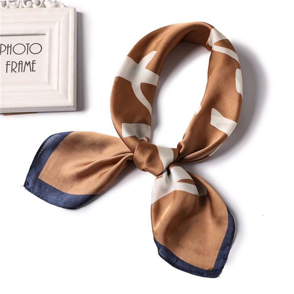 

2020 summer silk scarves square women shawl hijab kerchief bag scarfs office neck hair small size bandana foulard 7070cm jlljba bdecoat, Blue;gray