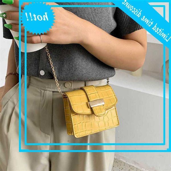 

mini crocodile pattern flap for women single shoulder pu leather crossbody messenger bags chain cross body bag