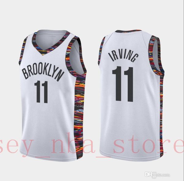 

2020 city mens edition vancouver brooklynets vintage 7 kevin durant jersey 11 kyrie irving white basketball jerseys edition city, Blue;black