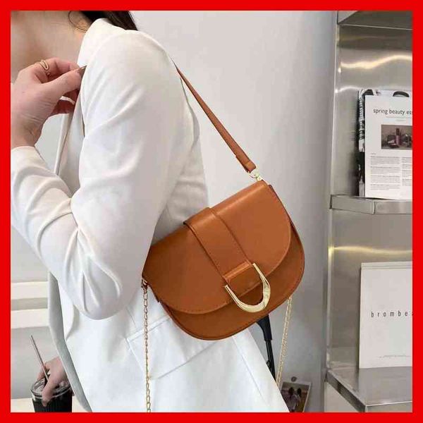 

women's bag hand shoulder bags designer luxury 2021 new pu leather fashion hand diagonal vintage saddle b