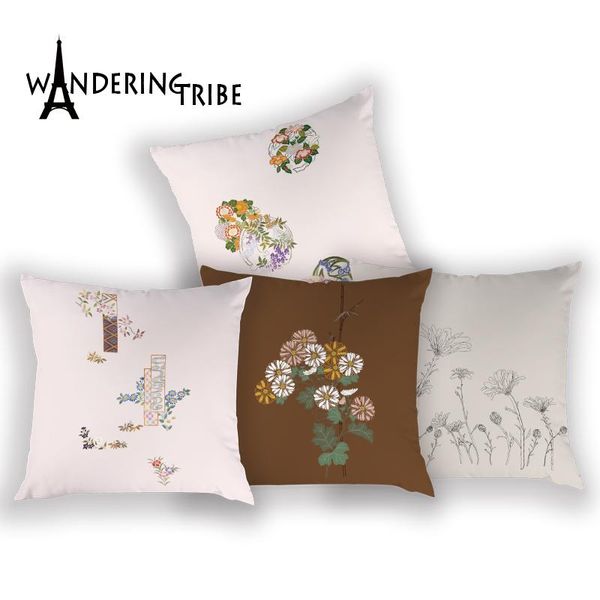 

cushion/decorative pillow mandala throw case floral vintage plant cushion covers nordic decoration polyester living room cushionscover45*45c