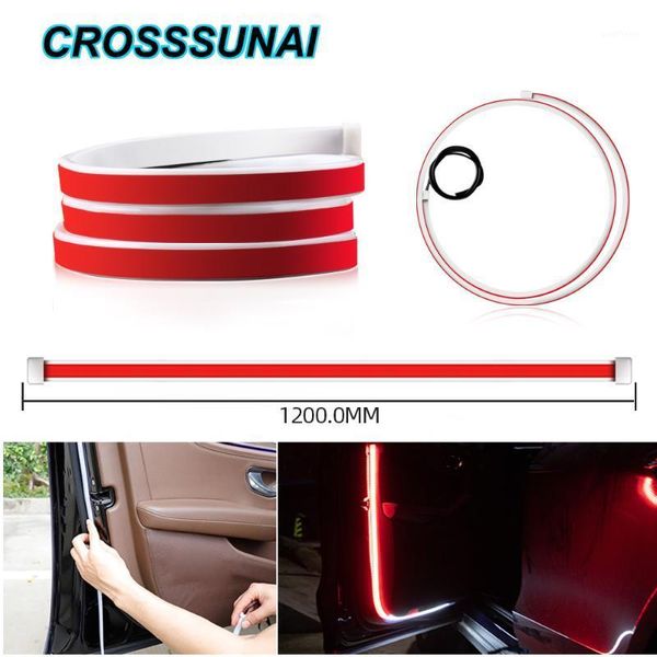 

car door warning light flexible strip 120cm led brake lights styling high rear additional slights turn signal running light1