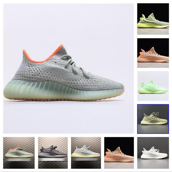 

big size west v2 mens womens running shoes fade carbon natural reflective sneakers black static cream tct''yeezies''boos