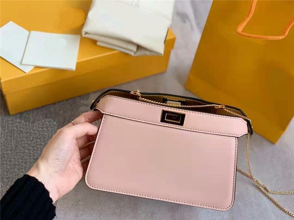 

evening bags designer chains strap shoulder bag young lady pink zipper cross body famous