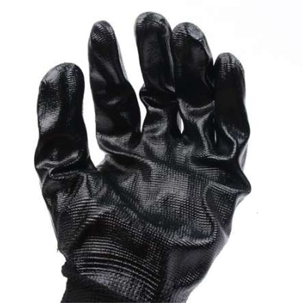 

household cleaning glove warm dishwashing nitrile coated 1pair working gloves nylon safety labour factory gard