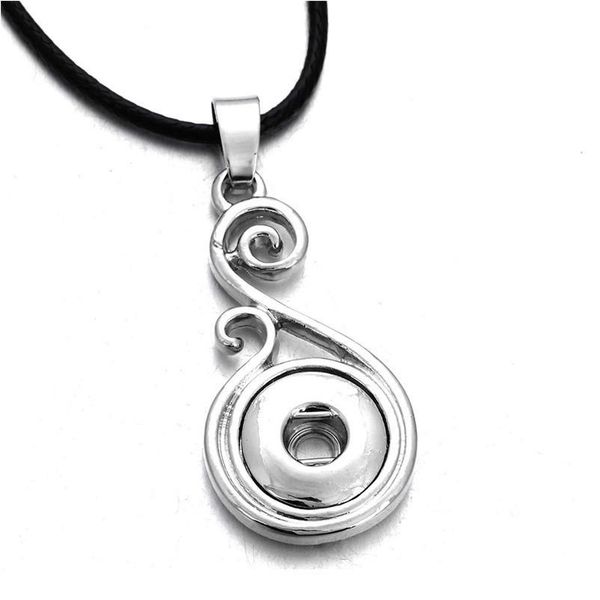 

12mm diy snap jewelry metal note pattern snap pendant necklace fit 12mm snap buttons fashion necklac bbyftg, Silver