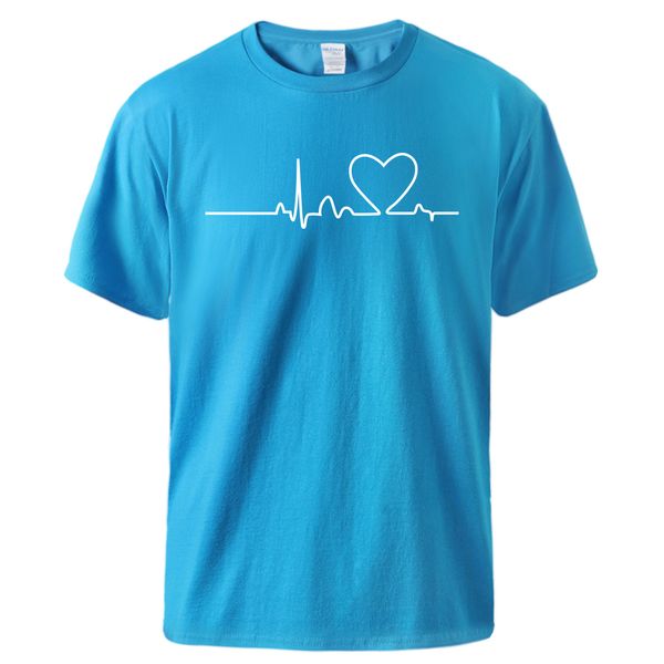 

heartbeat graphic print причинная поклясться tshirt прохладное лето с коротким рукавом простой стиль тренировки tshirt толстовка с капюшоном