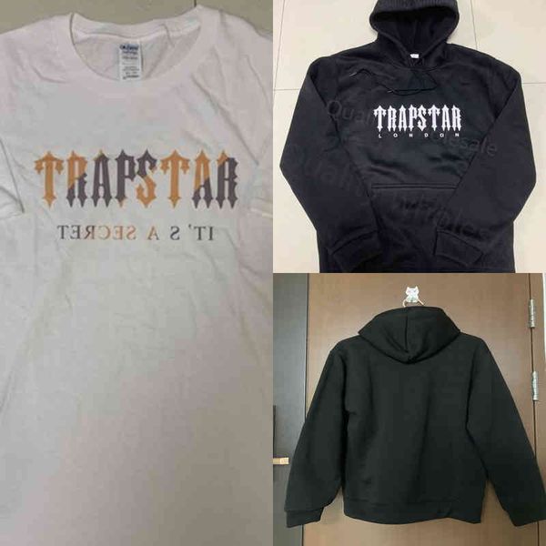 

ady hoody letter decals sweatshirts men's hoodies luxury trapstar hooded jackets fall winter fleece fashion street women new arrivals, Black
