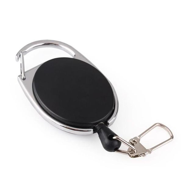 

retractable pull badge reel zinc alloy abs plastic id lanyard name tag card badge holder reels recoil belt key ring chain clips obxnu