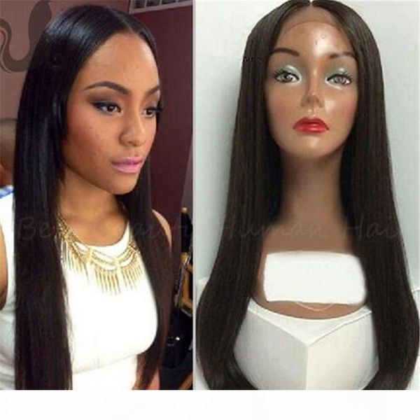 

silky straight human hair wigs brazilian hair full lace wig & lace front wig for black women full lace human hair wigs, Black;brown