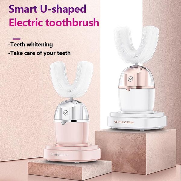 

smart electric toothbrush 360 degrees intelligent automatic sonic u type 4 modes tooth brush usb charging massage ipx7