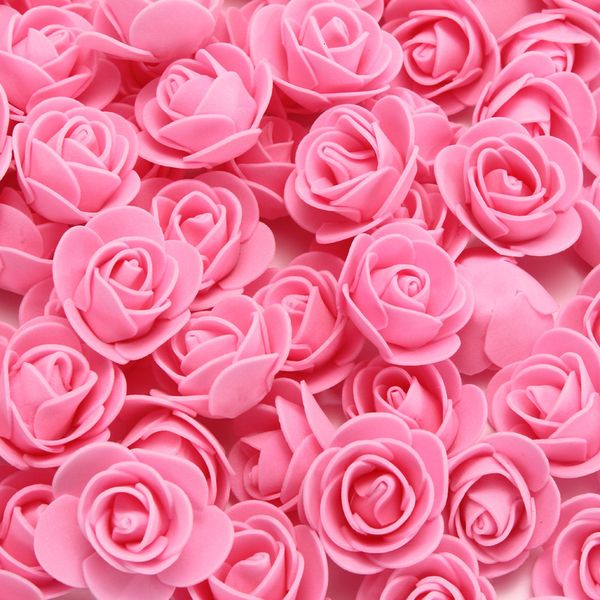 

100pcs artificial pe foam rose heads bouquet home decorative diy wedding valentines day shower party fake flower