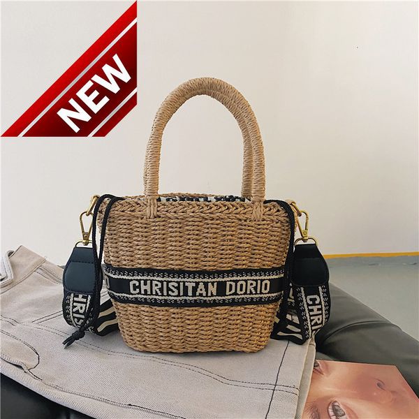 

straw rattan new d home net red letter small vegetable basket bucket one shoulder messenger beach handbag
