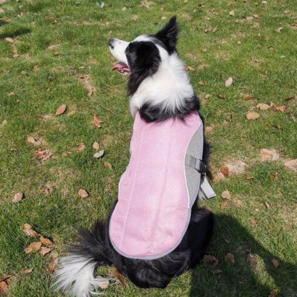 

dog apparel 1pcs pet clothes summer cooling vest breathable harness for dogs adjustable mesh reflective coat1