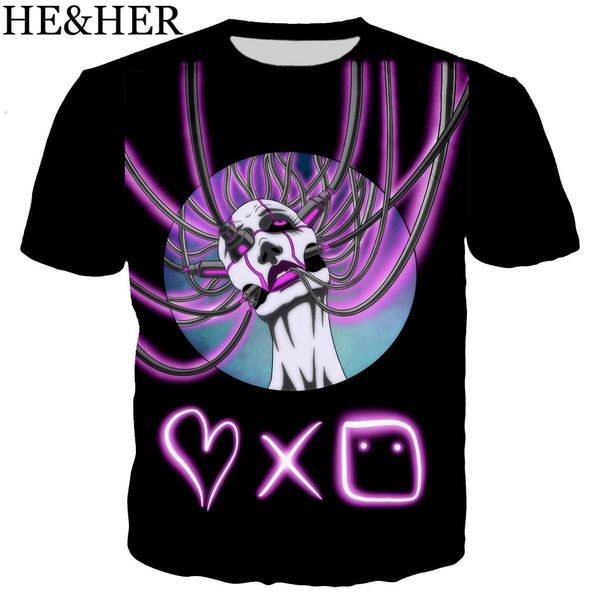 

love death and robots 3d print shirts plus size oversized kawaii men clothing