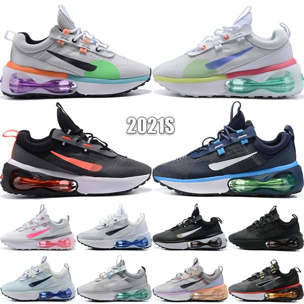 Top 2021S Herren Damen Laufschuhe Hohe Qualität AM2021 Obsidian Lime Glow Barely Green White Pure Violet Venice Triple Black Smoke Grey Outdoor Sneakers Größe 36-45