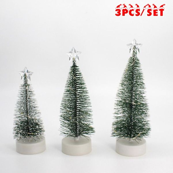 

ornament christmas tree decoration led mini small pine tree deskmini decor